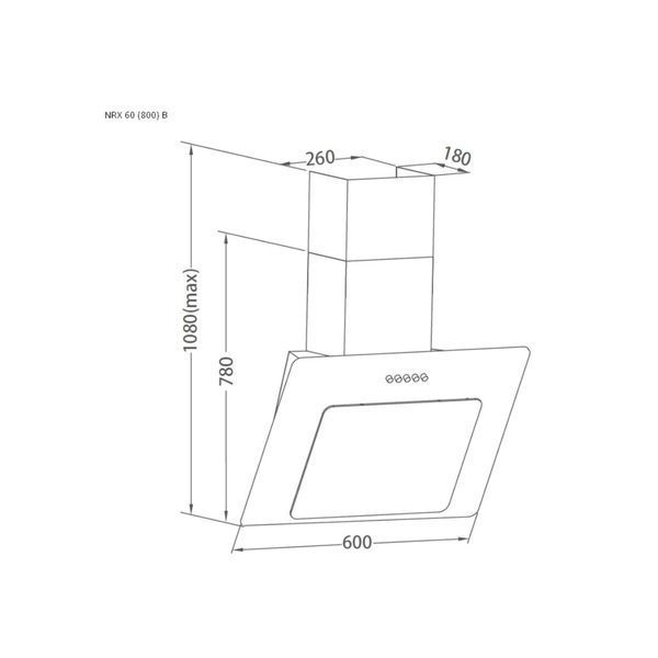 Витяжка кухонна Pyramida NRX 60 (800) B GWH NRX 60 (800) B GWH фото