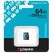 Карта пам'яті Kingston 64GB microSDXC сlass 10 UHS-I U3 V30 A2 Canvas Go Plus G4 (SDCG4/64GBSP) SDCG4/64GBSP фото 3