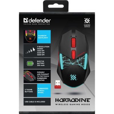 Мишка Defender Horrodine GM-237 LED Wireless Black (52237) 52237 фото