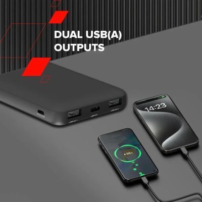 Батарея універсальна Canyon OnPower 100 10000mAh, 5В/2А, Black (CNS-CPB100B) CNS-CPB100B фото