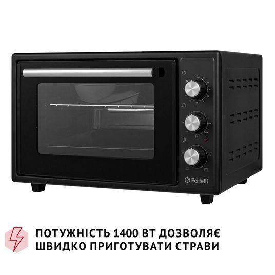 Електропіч Perfelli MIRAGE 37 BLACK MIRAGE 37 BLACK фото