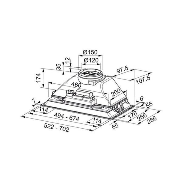 Витяжка кухонна Franke Inca Smart FBI 525 BK 305.0680.919 фото