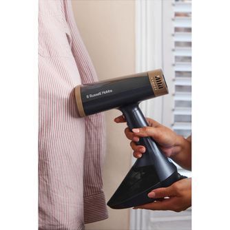 Відпарювач Russell Hobbs Genie VacuSteam, 1800Вт, 200мл, паровий удар -20гр, верт. відпарювання, кер 28550-56 фото