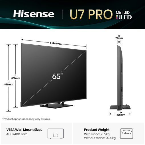 Телевізор Hisense 65U7Q PRO 65U7Q PRO фото
